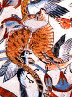 Spotted cat painting at Thebes